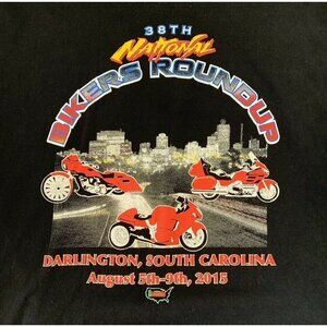 National Bikers Round Up Men’s XL Short Sleeve T-shirt 38th 2015 Darlington SC